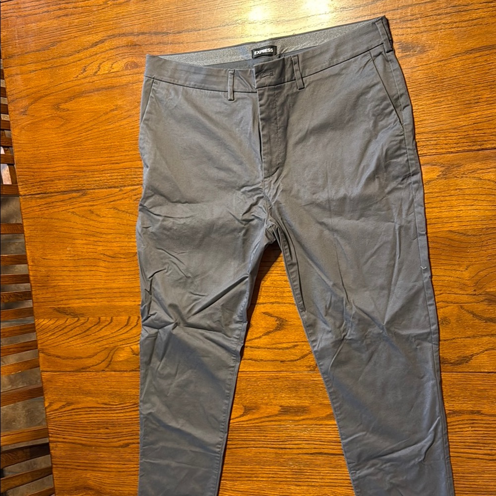 Express Mens athletic slim grey pants